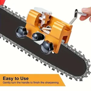 Portable Chainsaw Sharpener Kit, Quick Chain Saw Sharpening Tool, Hand Crank Chain Grinder, Electric Chainsaw File, Fits Various Chainsaws
