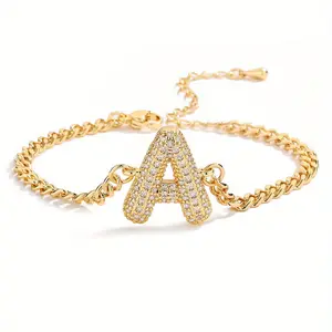 Everyday Personalized Accessory! Hypoallergenic Gold Initial Bracelet, Versatile for Dates, Work & Everyday Wear