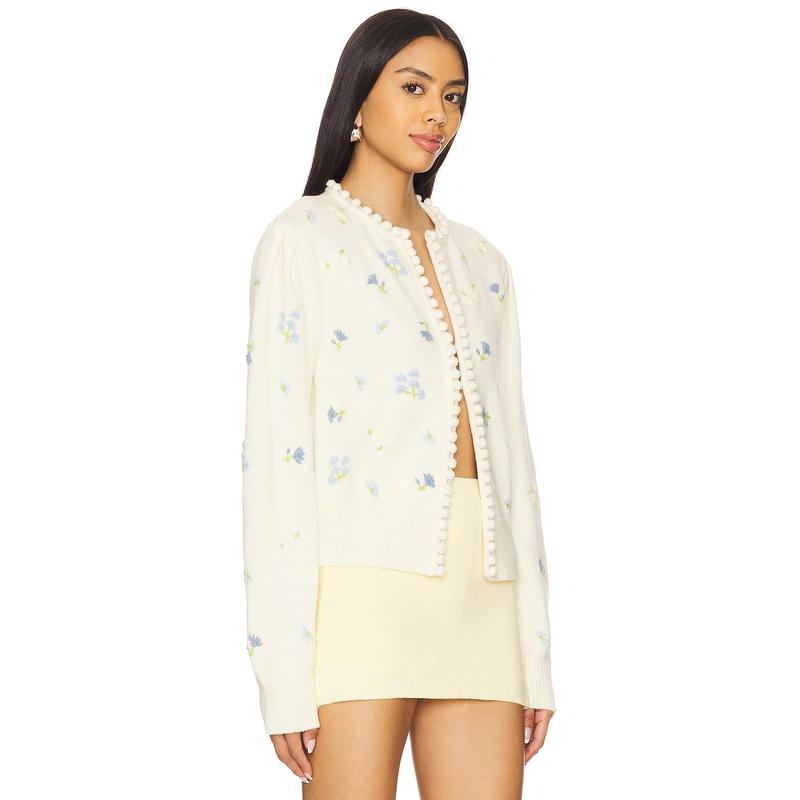MAJORELLE Talia Cardigan in Ivory