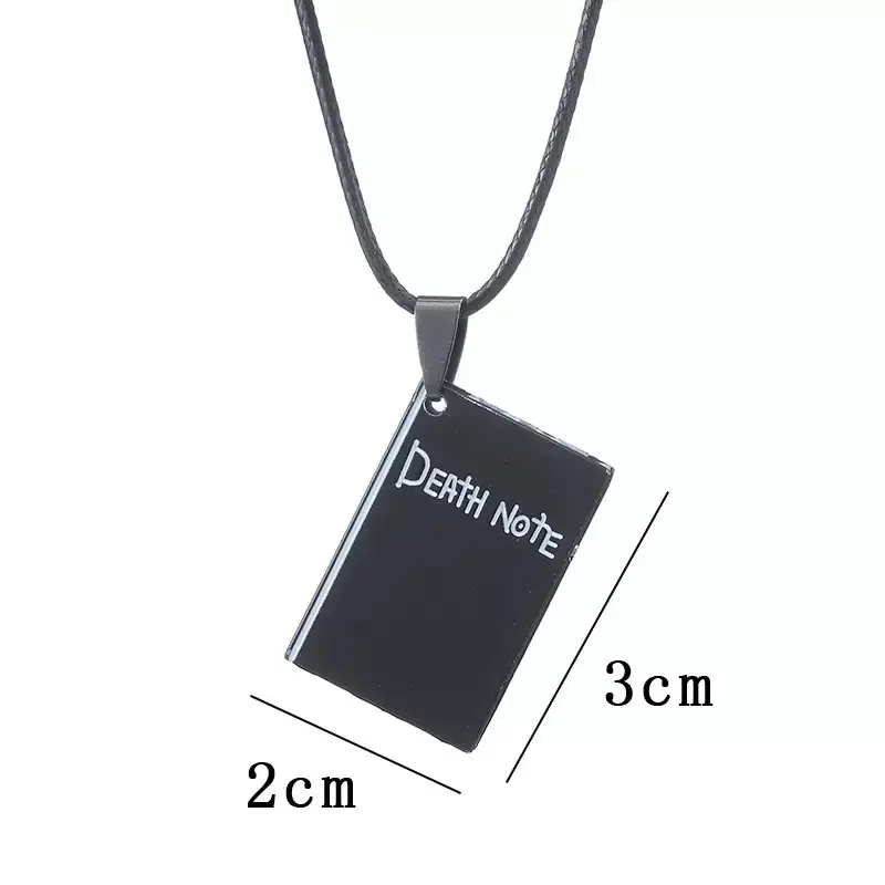 Death Note Necklace, Book-Themed Jewelry with L-Shaped Design