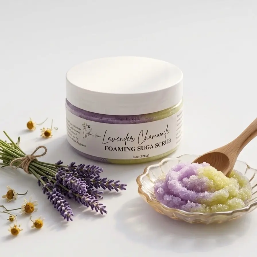 Lavender Chamomile Sugar Scrub Body Care Exfoliant