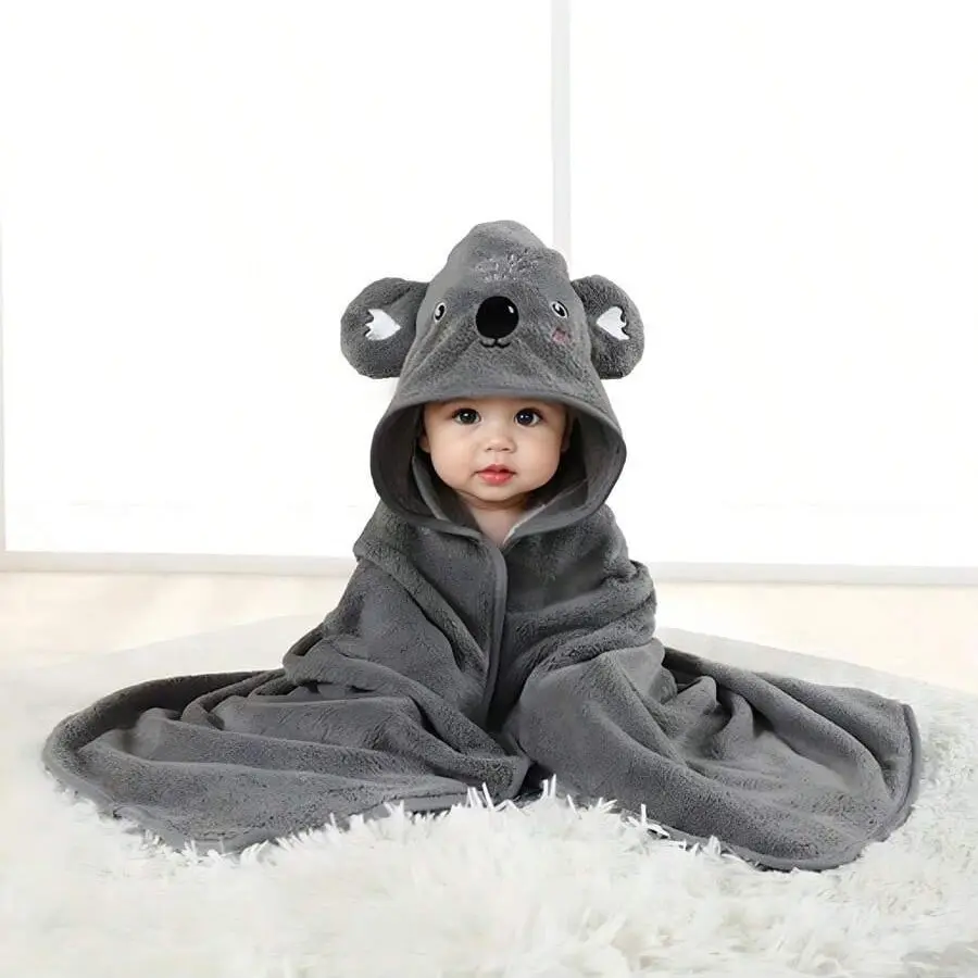 Baby Bath Towel and Robe Set, Ultra Absorbent Microfiber for Ages 0-5, Newborn Towels, Cute Cartoon Cape for Fun Bath Time, Hooded Bath Towels for Babies, Hood Towel, Toddler Towel Poncho