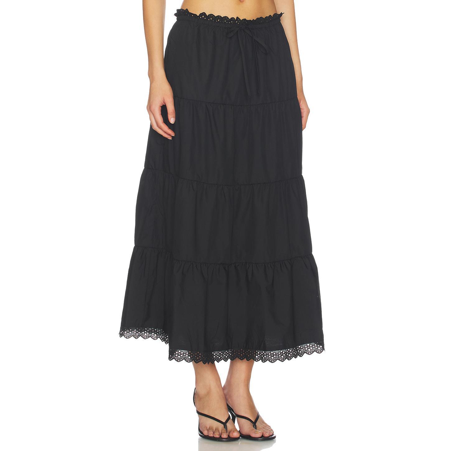 MORE TO COME Angela Maxi Skirt in Black