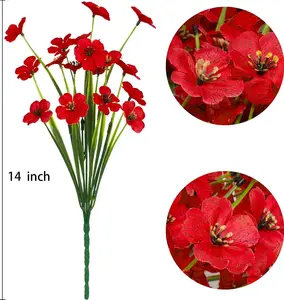 8/10/12/15 Bundles Faux Outdoor Plastic Plants UV Resistant Outdoor Plants Artificial Fake Flowers for Home Garden Party Office Coffee House Decoration Beauty & Personal Care Foot Care Product