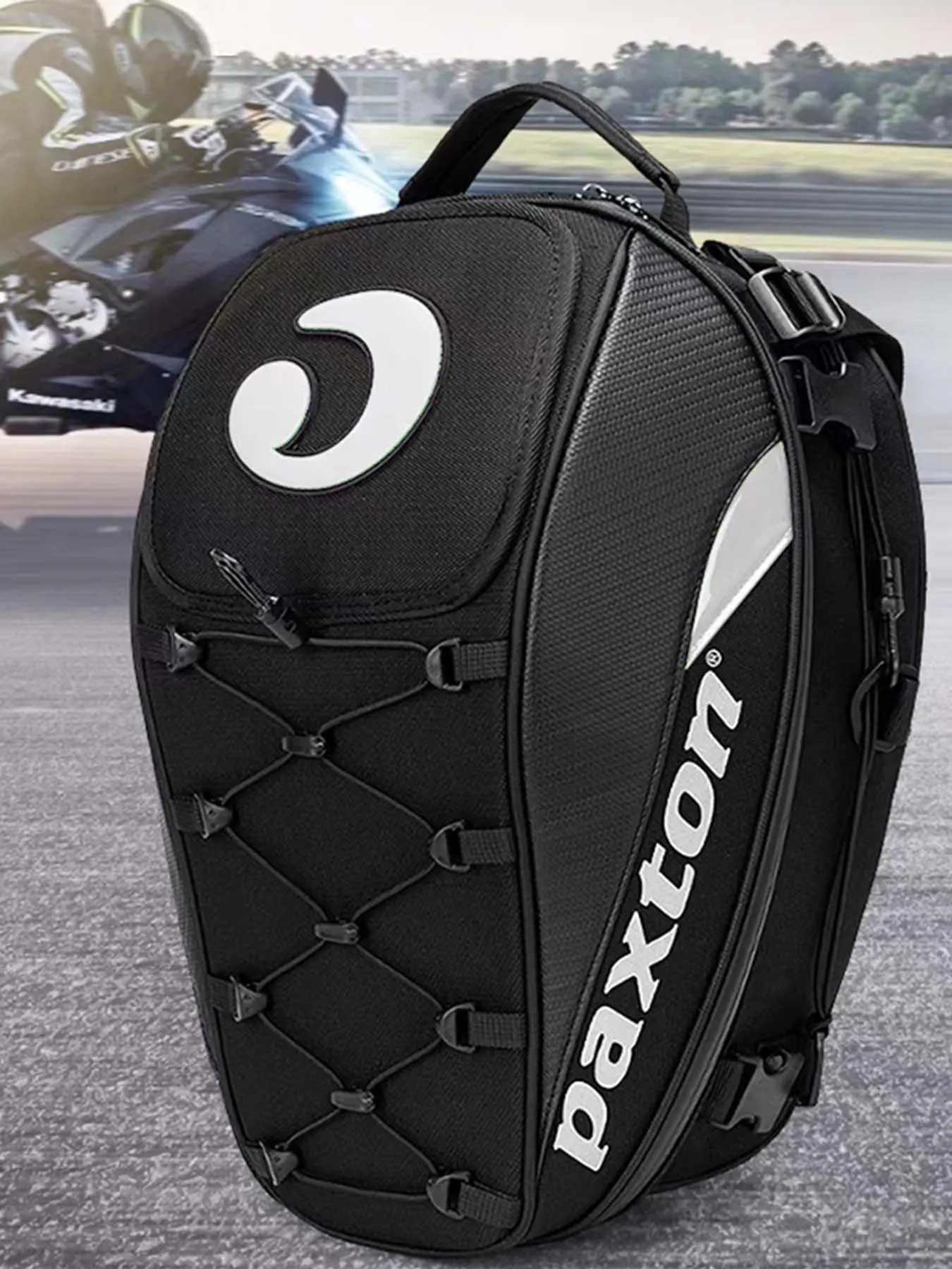 Motorcycle Back Seat Helmet Bag, Large Capacity Riding Travel Backpack, Fashionable Knight Gear, Rear Tail Pack, Dual Shoulder Bag, Motorcycle Accessory, Moto Accessories