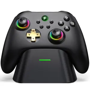 PC Gaming Controller - Hall Effect Joystick - No Drift, 2.4G & Wired 1000Hz Polling Rate, Remappable Buttons, Turbo & Vibration,  Gamepad for PC//iOS/Android with  Dock