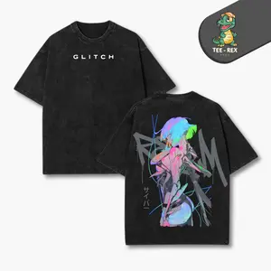 Lucy x Cyberpunk Edgerunners Unisex Acid Washed Lightweight TShirt, Edge Runner Shirt, Cyberpunk Edgerunners, Lucy Shirt, Fabric Top Cotton