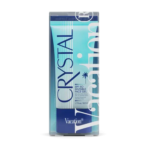 Crystal SPF 50 Facial Sunscreen Gel - Broad Spectrum, Clear, Invisible, Fragrance-Free, Hydrating, Water-Resistant, Vegan, Smooth, Moisture-Boosting, Nourishing Facial Primer UV Protector
