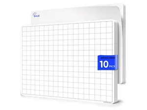 Large Grid Math Practice Flexic Dry Erase Sheet 11"x14" (10 pc)