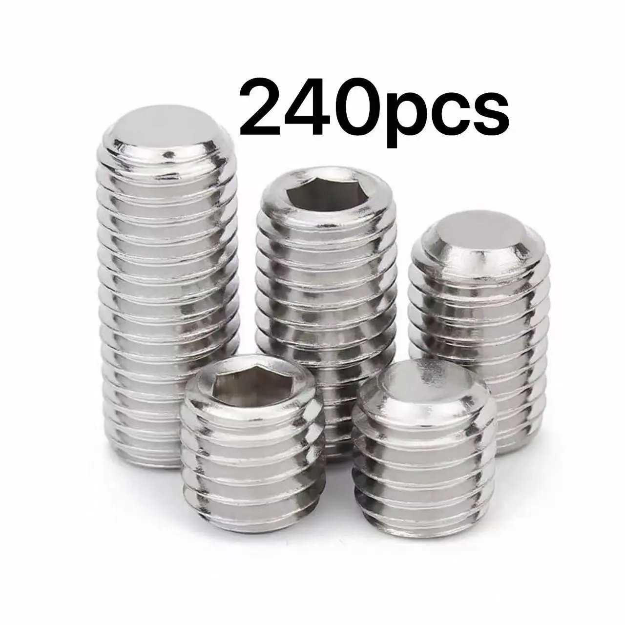 240PCS set screws, hex socket screws, Screws assortment kit are widely used in home repairs, furniture, garages, machinery, electronic products, household appliances, bathrooms and more