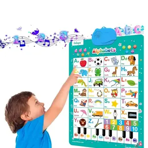 Educational Interactive Alphabet & Number Children Learning Poster, Alphabet Learning Chart, Speaking Abc & 123 Music Poster, Early Education Development Tool