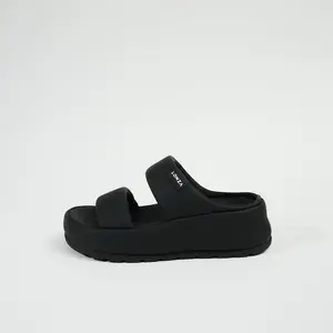 Kore Black Women`s Casual Leather Summer Flats