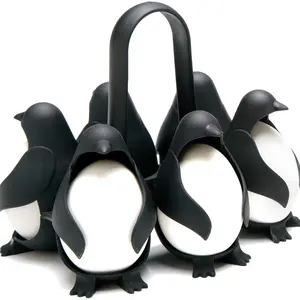 Cooks 6 Eggs at a Time Penguin-Shaped Boiled Egg Cooker Holder Makes Hard or Soft Boiled Eggs