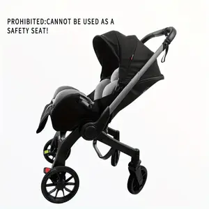 Foldable Bidirectional Baby Stroller with Adjustable Sunshade Roof, Metal Frame, Comfortable Fabric, Strollers for Babies (Black Friday Travel Edition),summervibes