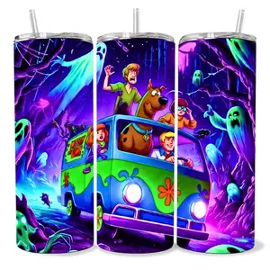 Scooby Doo 20 oz Tumbler - BPA Free, stainless steel, Leak proof, durable, with clear lid