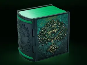 Mox Emerald Tome Deck Box * Green Book of Spells * Commander * MTG * EDH * Fits 100+ Cards
