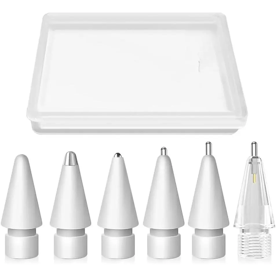 Z-PCS19  Replacement Pencil Tips for Apple Pencil, Multiple Durable iPencil Tip Nibs Accessories for iPad Pro/Apple Pencil Pro/USB-C/ 1st Gen/ 2nd Generation (6 PCS)