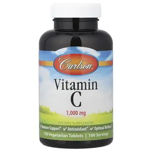 Carlson Vitamin C, 1,000 mg, 100 Vegetarian Tablets