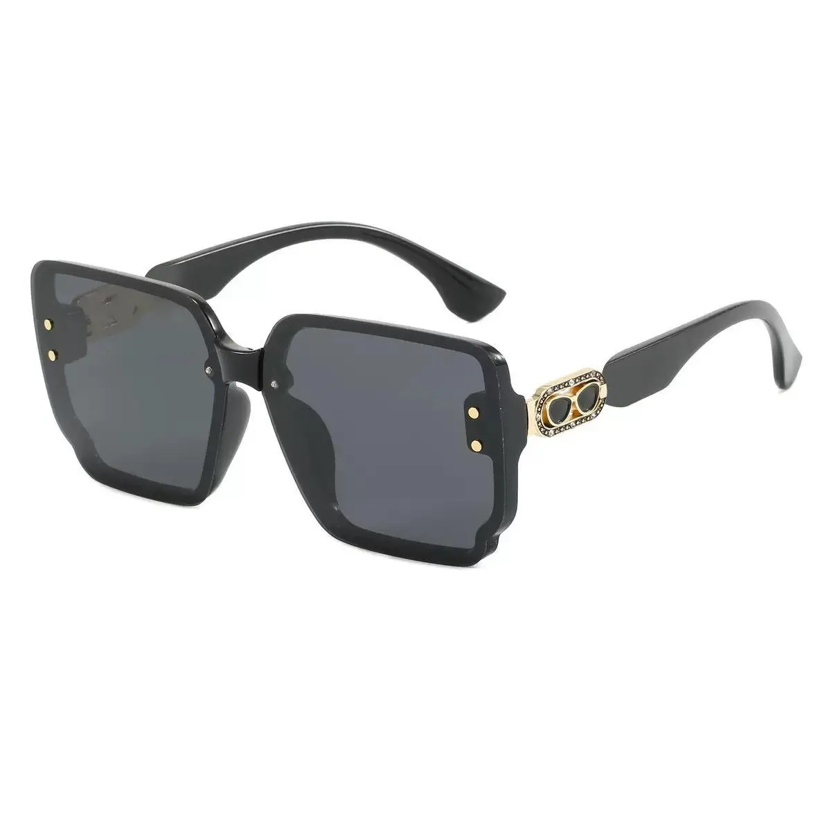 Unisex Square Rimless Frame Sunglasses - New Premium Style, UV Protected, Oversized Frames, Versatile Cross-Border Fashion Eyewear for Men and Women, Outdoor Wear, Square Shape