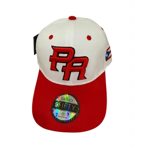 Puerto Rico PR Snapback Hat – Red White Curved Brim Cap with 3D Embroidery | Tainowears®