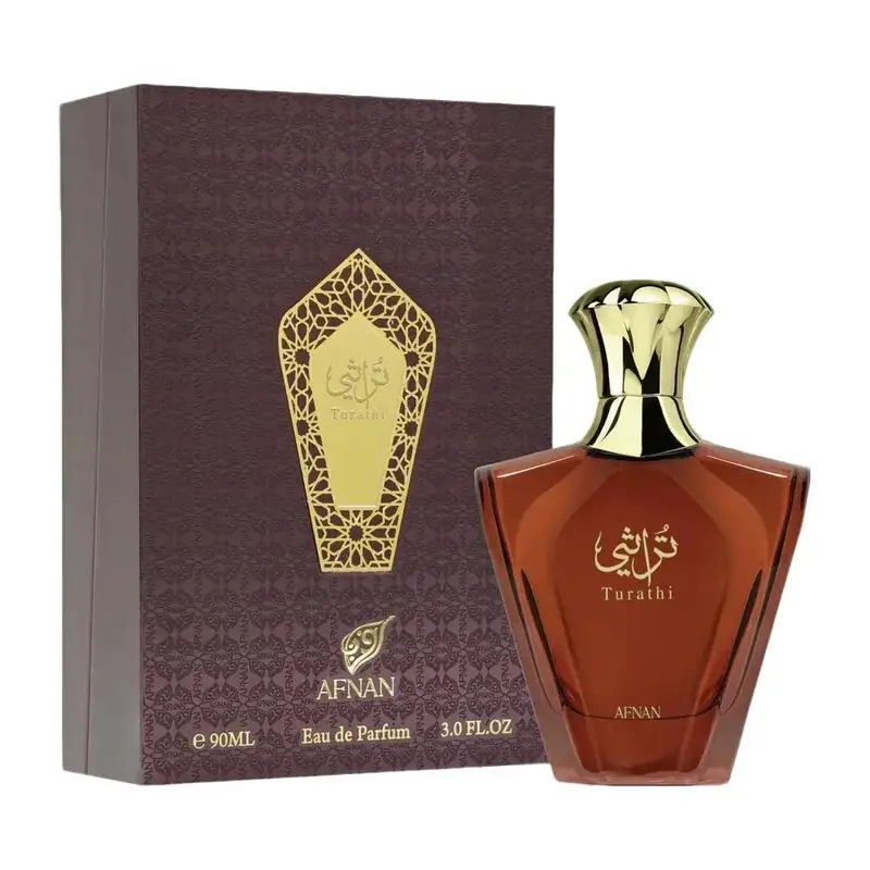 Afnan Turathi Brown for Men Eau de Parfum Spray, 3.0 Ounce