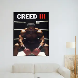 Creed III Champion in the Ring Poster,  Powerful Boxing Movie Art,  Athletic Room Wall Decor