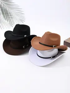 Vintage Western Cowboy Hat Unisex Outdoor Sun Protection Windproof Cap, Fitted Design for Men and Women, Ideal for Outdoors