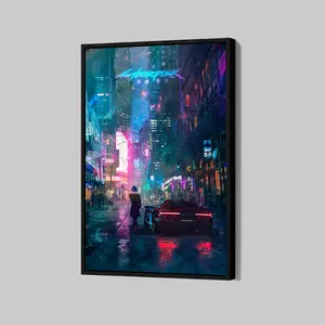 Cyberpunk Gaming Print, Gaming Room Poster, Cyberpunk 2077 Wall Art, Man Cave Home Decor L270 Birthday Gift