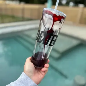 Blood Drip Tumbler Handmade Acrylic 24 Ounce tumblers