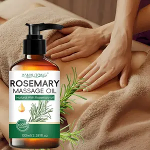 Rosemary Massage Oil 100ML Natural Herbal Gentle Formula, Relieves Shoulder Neck Fatigue, Improves Scalp Environment, Nourishes Skin, Home Spa Daily Use