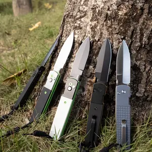 CJRB Locust Tool Knife for Men with 3.15'' AR-RPM9 Steel Blade and G10 Handle, Button Lock with Safety Switch EDC Knife for Camping and FathersDayGift