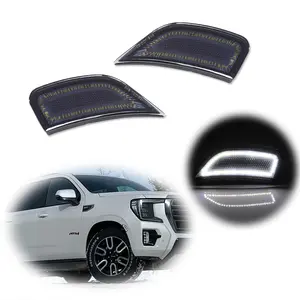 2pcs Side Marker lamps Light White LED For 2021 2022 2023 Cadillac Escalade Chevy Suburban GMC Yukon,Replace OEM 84776453, 84776452, GM2551206, GM2550206