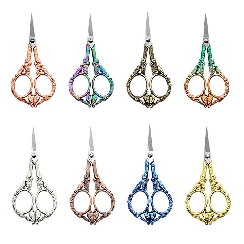 Vintage Stainless Steel Carved Scissors