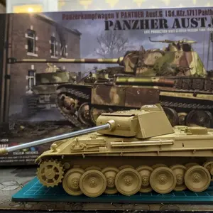 Katchi Models Tiger Model 4904 German Panther G 1/35 Scale Medium Tank Assembly Kit, Detailed Military Collectible Toy