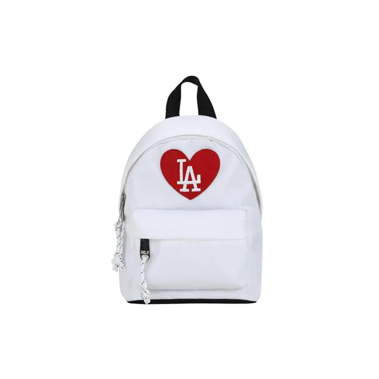 Unisex MLB Dodgers-Yankees Nylon Mini Backpack, White Functional Luggage Bag for Men and Women
