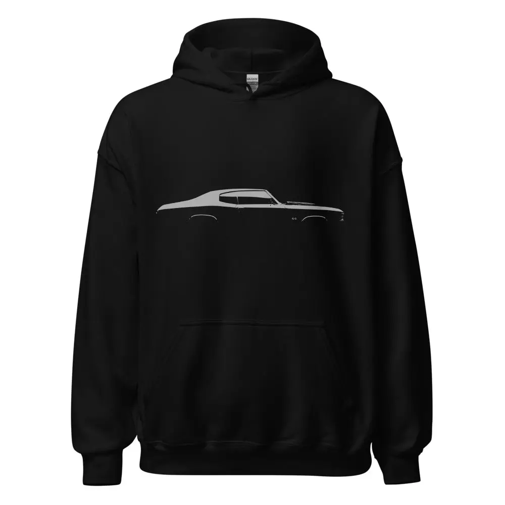 Chevelle SS Muscle Car Silhouette Drag racers Classic Cars Unisex Hoodie