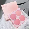 Four color powder blusher, Lightweight natural look, peach nude powder matte velvet texture does not fly powder, durable and not easy to smudge suitable for all skin types Cosmetics Products