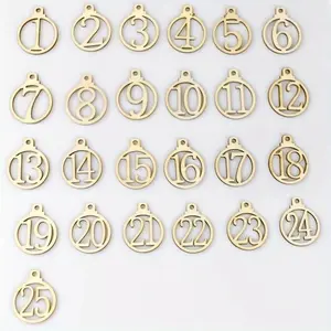 Christmas Countdown Calendar, 1-25 Day Countdown, Gift Packaging Markings, Christmas Pendants, Tree Decorations, Holiday Atmosphere