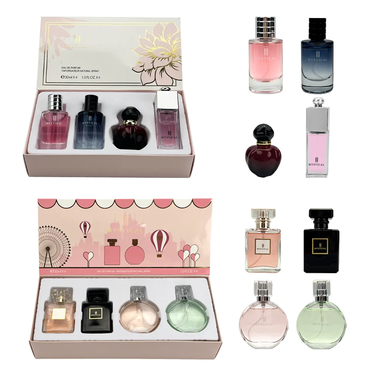 Women's Mini Perfume Collection Fresh Floral & Fruity Fragrance