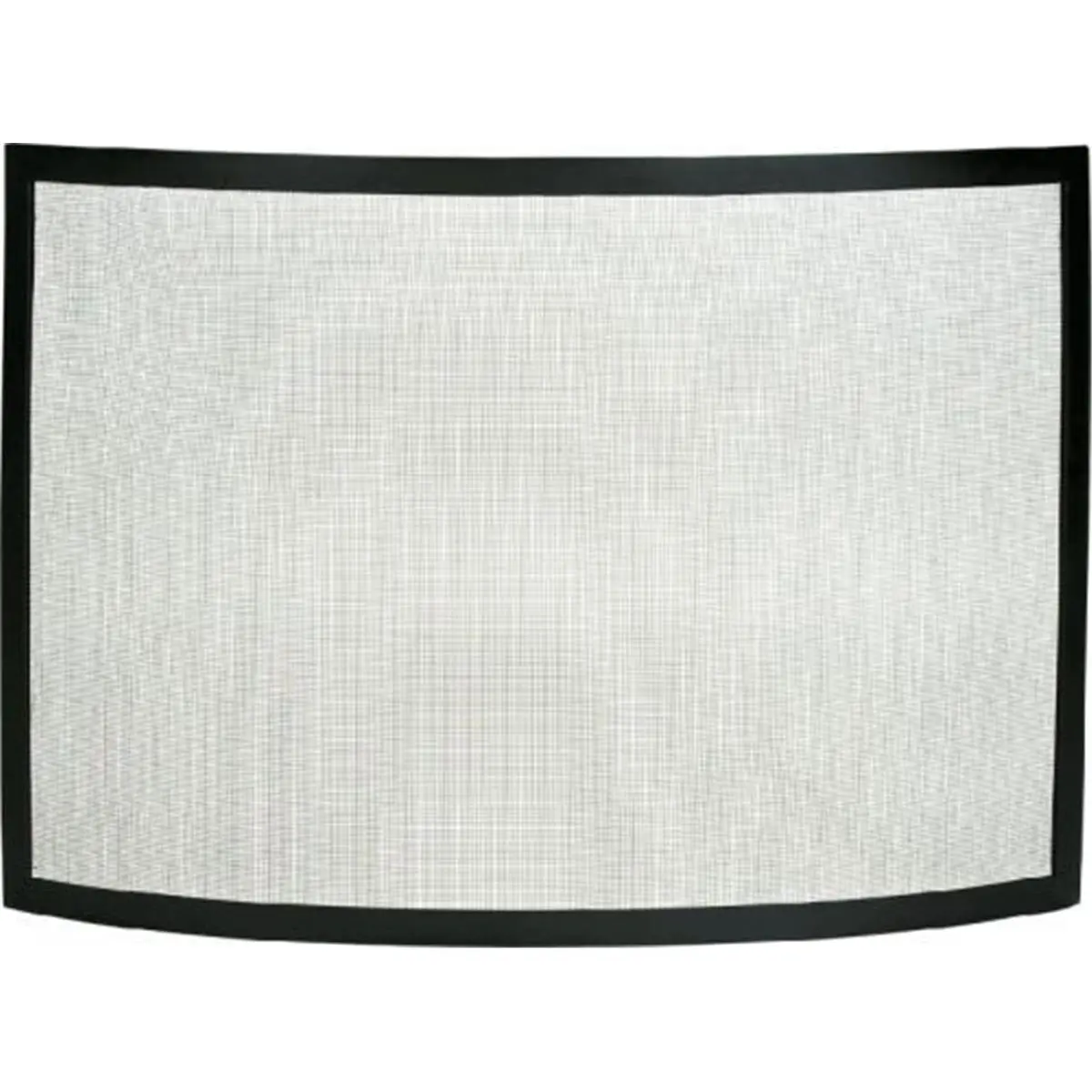 212 MAIN Steel Frame Bowed Fireplace Panel Screen - Black, 40x30.5in, for Living Room Decor, Interior