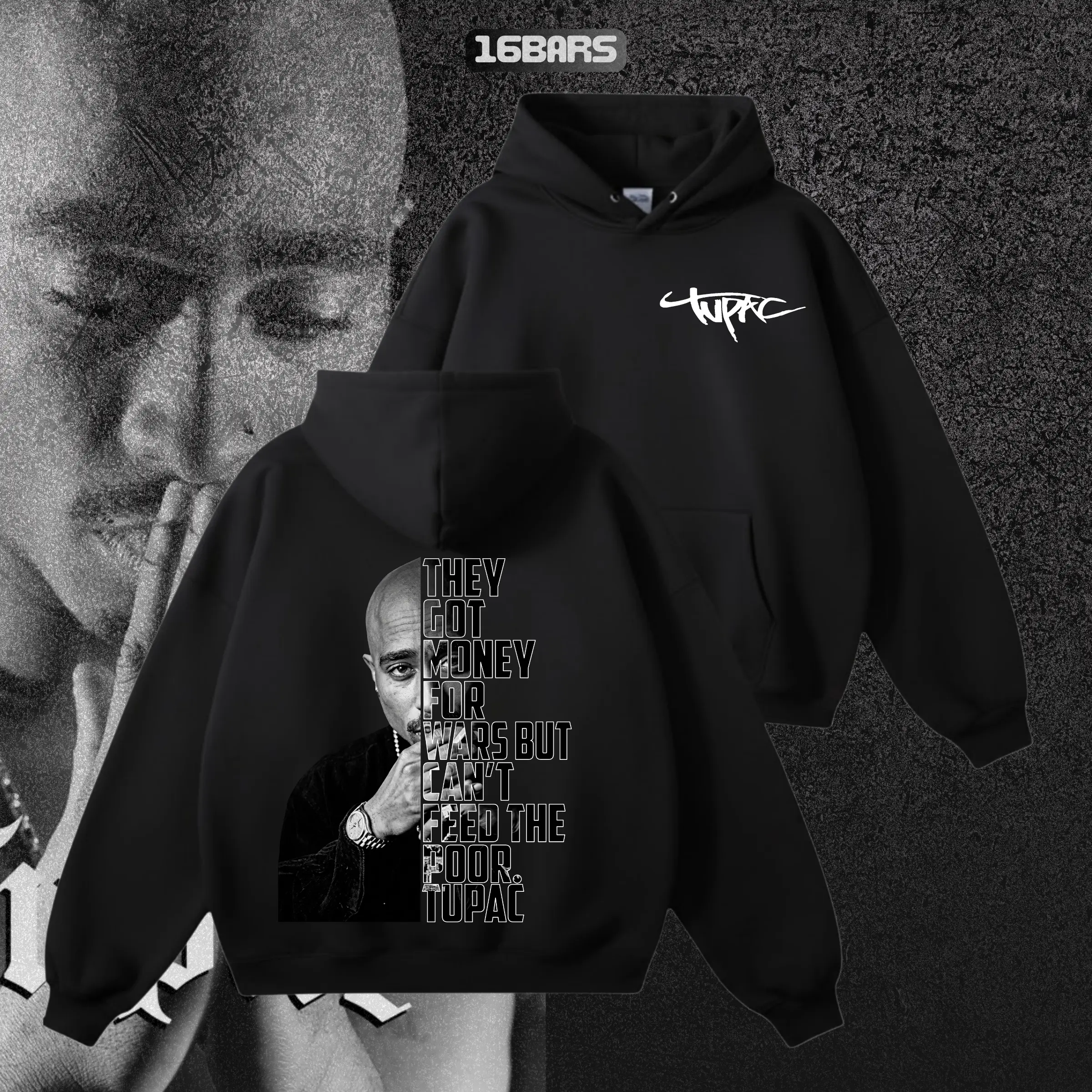 Vintage 2Pac Hoodie, Retro Rapper Tupac T-Shirt, Unisex 90s Hip Hop Shirt, Streetwear Gift For Him