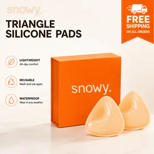 Snowy Push Up Sticky Inserts Double-Sided Adhesive Ultra Boost Padding Inserts for Bikini Swimsuit Sports Strapless Bra Washable Lift Portable Waterproof Push-Up