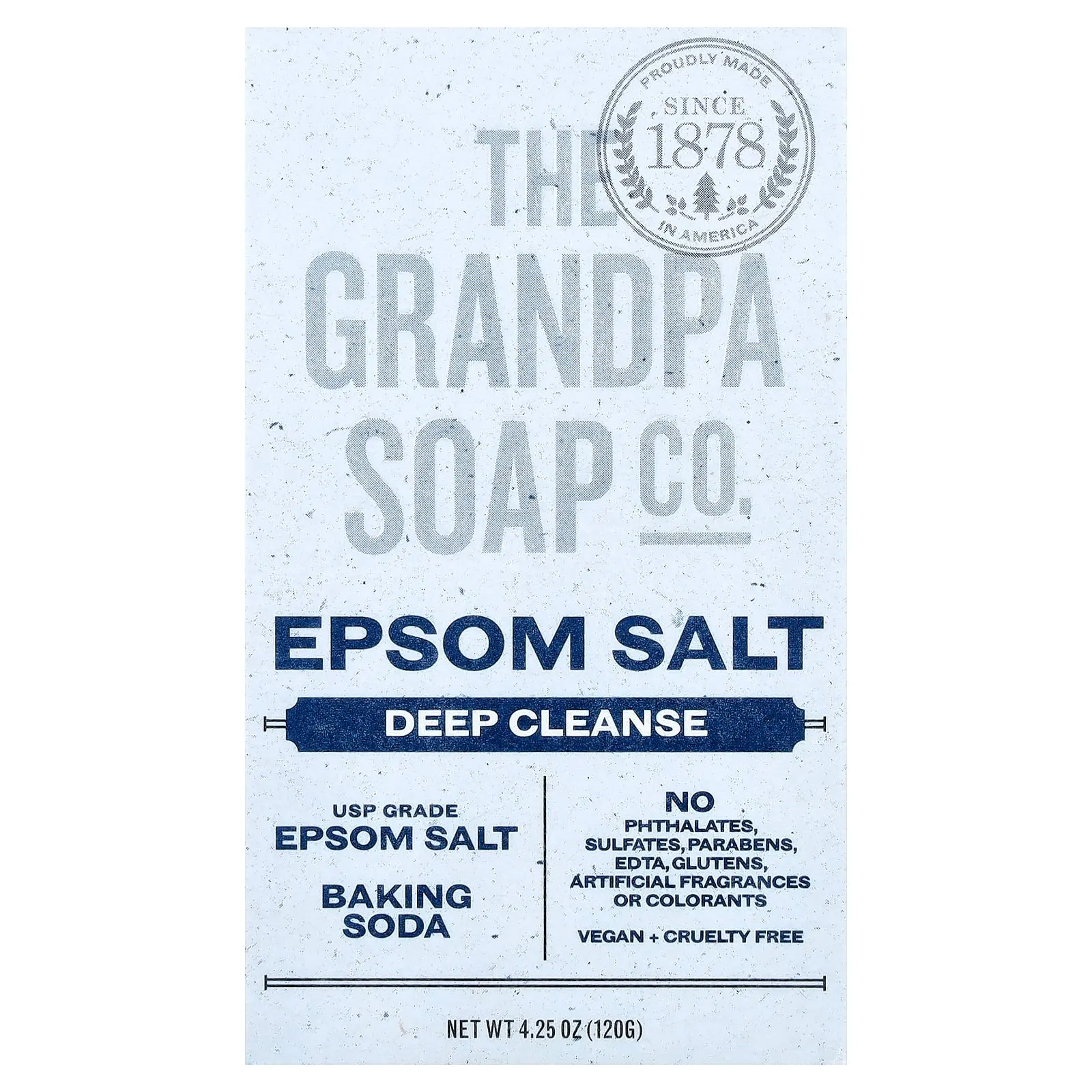 The Grandpa Soap Co. Bar Soap, Face & Body, Epsom Salt, 4.25 oz (120 g)