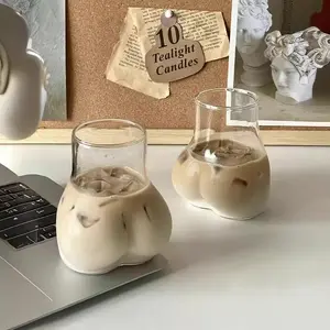 Viral Trending Novelty Funny Sexy Cute Butt Design Coffee Cup, Food Grade BPA Free Reusable Shatter Resistant Tumbler, Dishwasher Safe Prank Gag Gift, Ideal White Elephant Gift for Bachelorette Birthday Holiday Party Home Bar KTV Daily Use