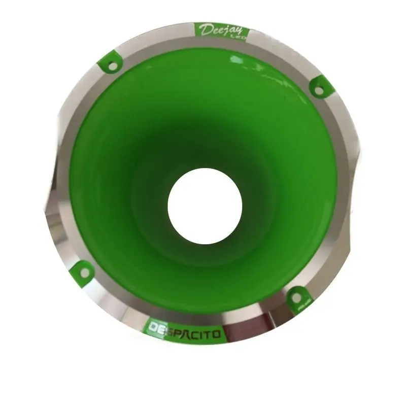 Deejay TBH1450GREEN 2 in. LED Light Metal Speaker Horn, 6 lbs Cool Gadgets Audio Accessory, Green