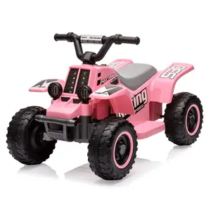 【GARVEE】6V Battery Powered Toddler ATV 4 Wheeler with Music and Light, Max Speed 1.5mph, Suitable for Ages 3 and Up, Pink Color, Safe and Fun Outdoor Ride-On Toy