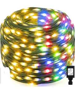 Ollny Outdoor Christmas Lights - 800LED, 330FT Green Wire Plug-in Lights with Remote, IP67 Waterproof, 8 Modes, Timer for Christmas Tree, Traditional Home Decor