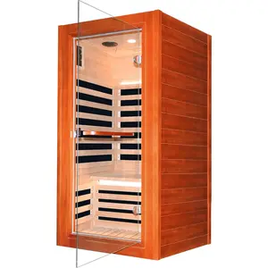 1 Person Sauna Indoor Sauna Room Dry Sauna with Red Light Therapy Bluetooth Speakers