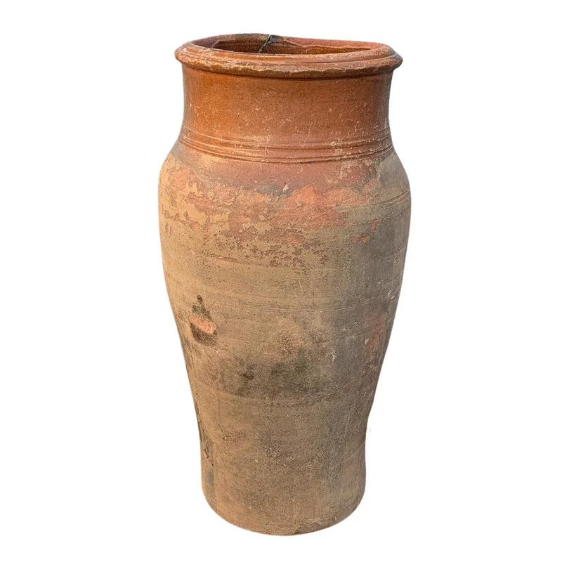 Antique Moroccan Terracotta Coastal Olive Jar - Medium
