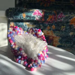 Unearth the Power of Love: Quantum Quartz Crystal Cluster Valentine's Day Sculpture for Divine Connection! Ethically Sourced & Crafted!